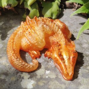 Orgonite Babydraak 'Golden Fire'