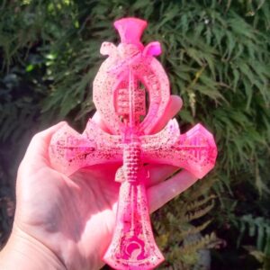 Orgonite Ankh 'Heart Sparkles'